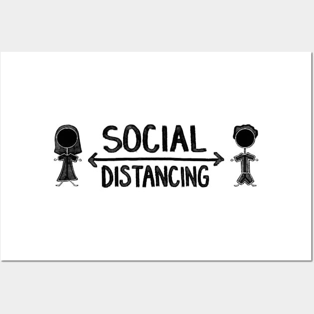 Social Distancing Wall Art by sparkling-in-silence